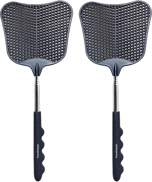 Travelhawk vliegmeppers set van 2 zwart vrijstaand productbeeld