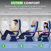 Travelhawk voetenhangmat voor trein en bus