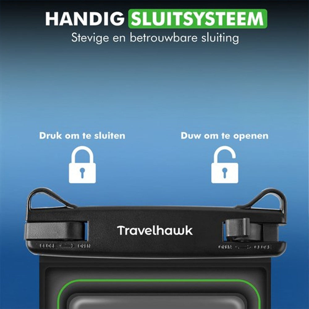 Travelhawk waterdicht telefoonhoesje set van 2 transparante hoesjes