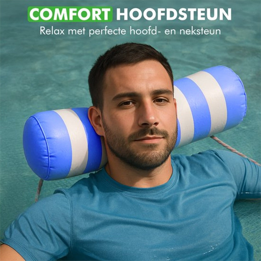 Travelhawk waterhangmat comfortabele ligpositie in water