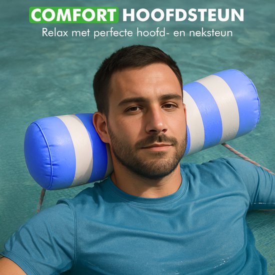 Travelhawk waterhangmat comfortabele ligpositie in water