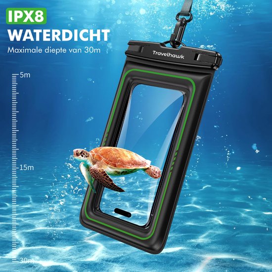 Travelhawk waterproof telefoonhoesje met universele maat