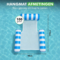 Travelhawk waterstoelen opgeblazen en drijvend in zwembad