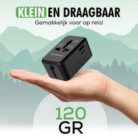 Travelhawk wereldstekker in hand club / reissetting