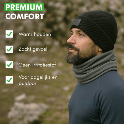 Travelhawk wintermuts zwart unisex outdoor muts