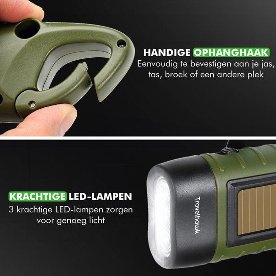 Boncy® Opwindbare LED Zaklamp - Knijpkat Oplaadbaar Zonder Batterij Boncy® Opwindbare LED Zaklamp - Knijpkat Oplaadbaar Zonder Batterij