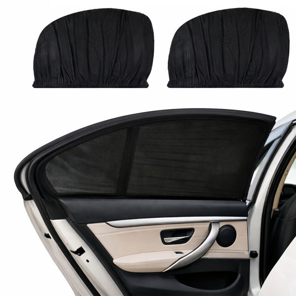 Travelhawk zonnescherm auto baby 2 stuks UV bescherming zwart