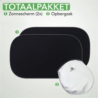 Travelhawk zonnescherm auto zwart universele zonwering