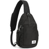 Travelhawk zwarte crossbody tas voor heren en dames