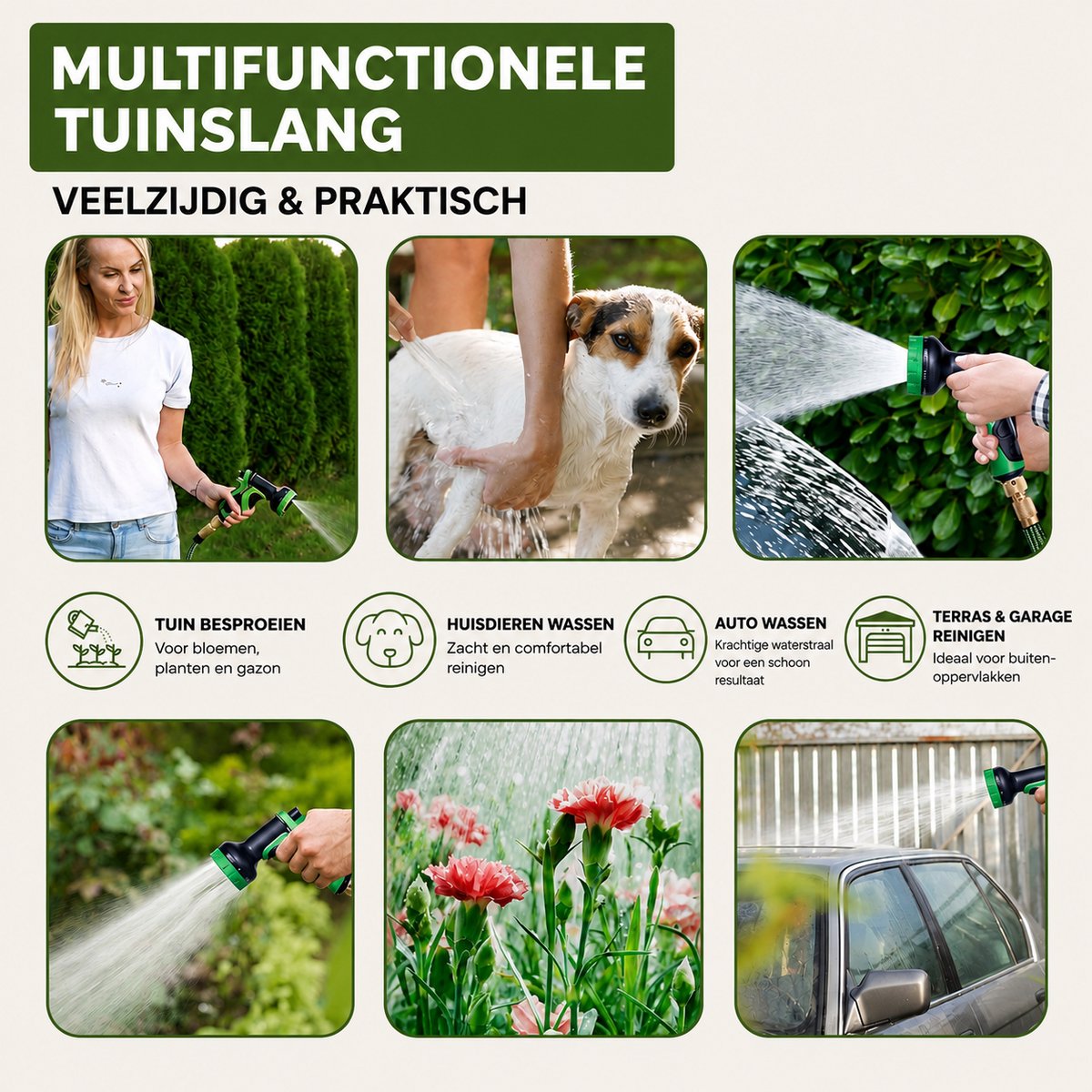 Uitrekbare tuinslang van 10 tot 30 meter Travelhawk