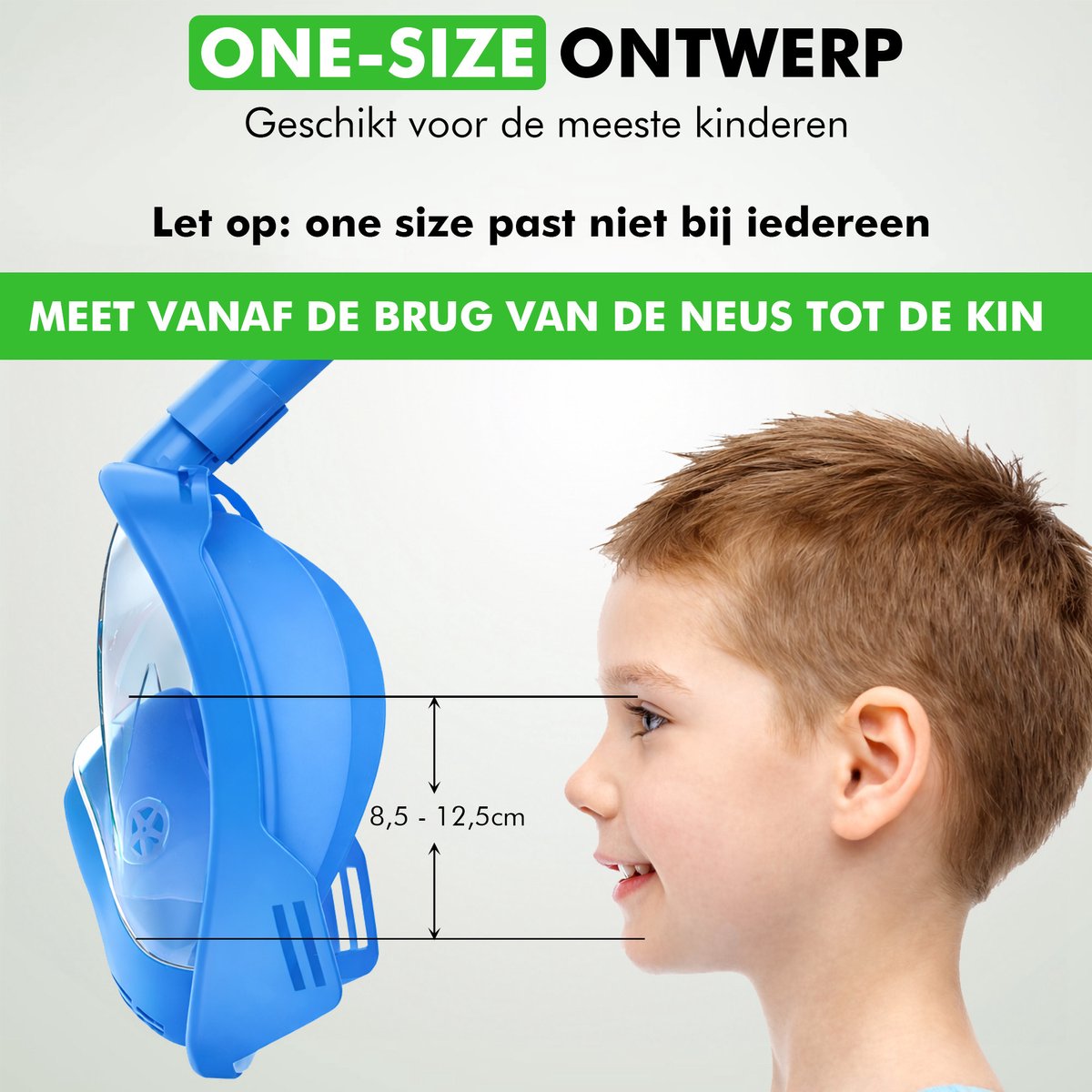 Waterdicht snorkelmasker voor jonge snorkelaars
