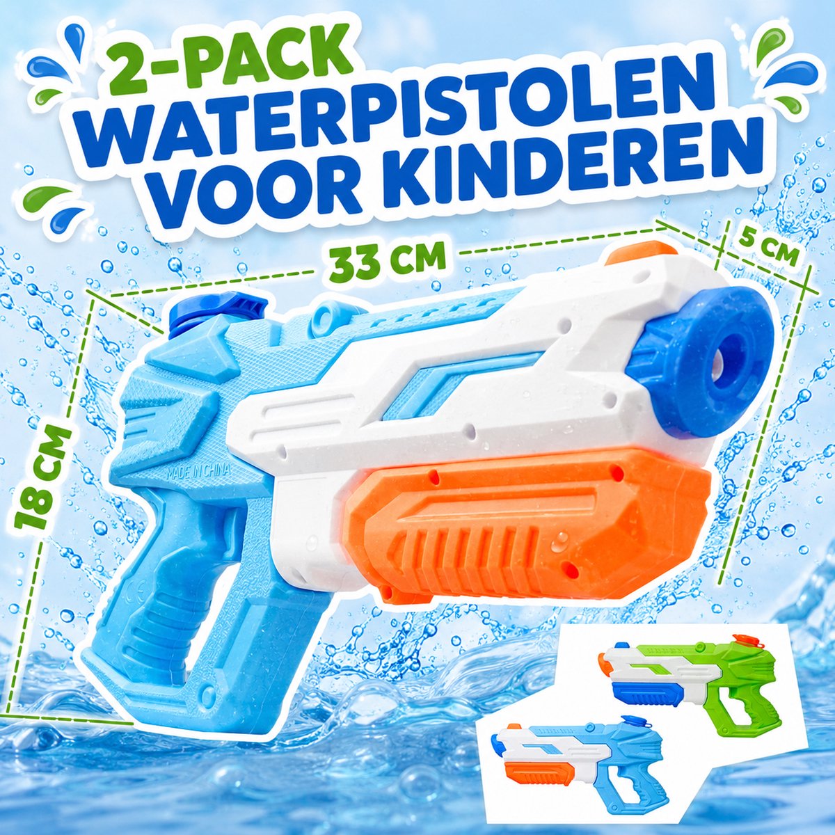 Waterpistool voor kinderen bij zwembad en watergevecht