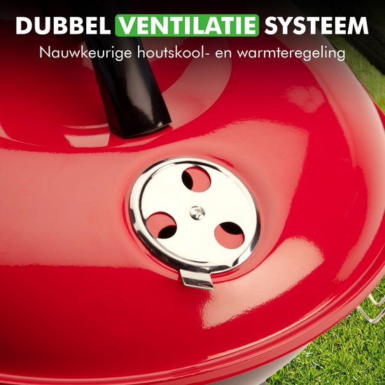 Zwarte Travelhawk houtskoolbarbecue detail materiaal