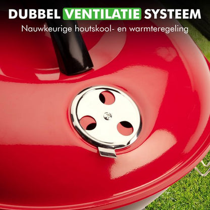 Zwarte Travelhawk houtskoolbarbecue detail materiaal