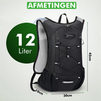 afmetingen drinkslang in Travelhawk drinkrugzak hydratatie