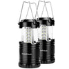 campinglamp 2 stuks zwart met heldere LED tentverlichting