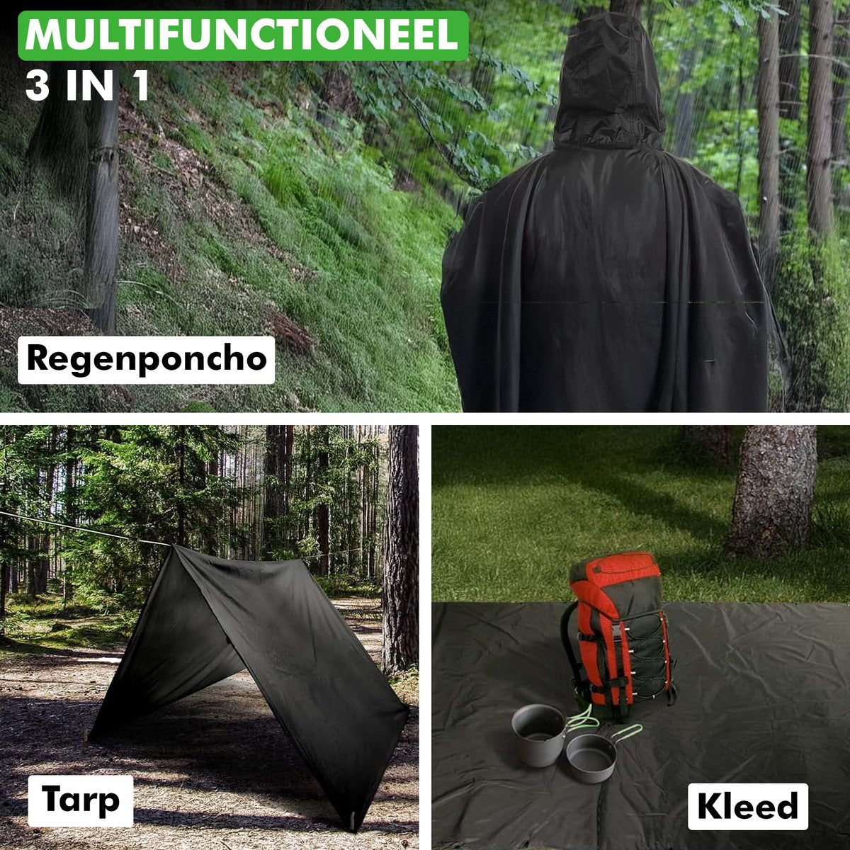 close-up travelhawk regenponcho waterafstotend materiaal