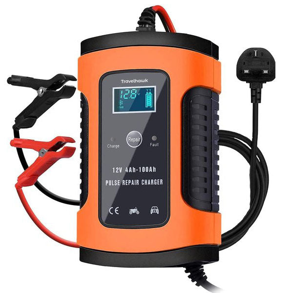 close-up van display / knoppen acculader travelhawk