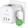 compacte powercube travelhawk met vier stopcontacten