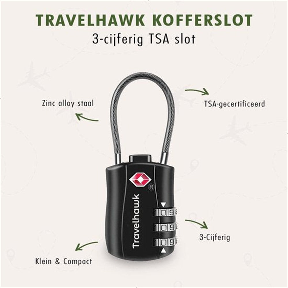 detail van stalen beugel travelhawk tsa slot