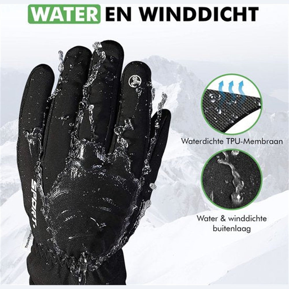 handschoenen met touchscreen bediening in gebruik buiten