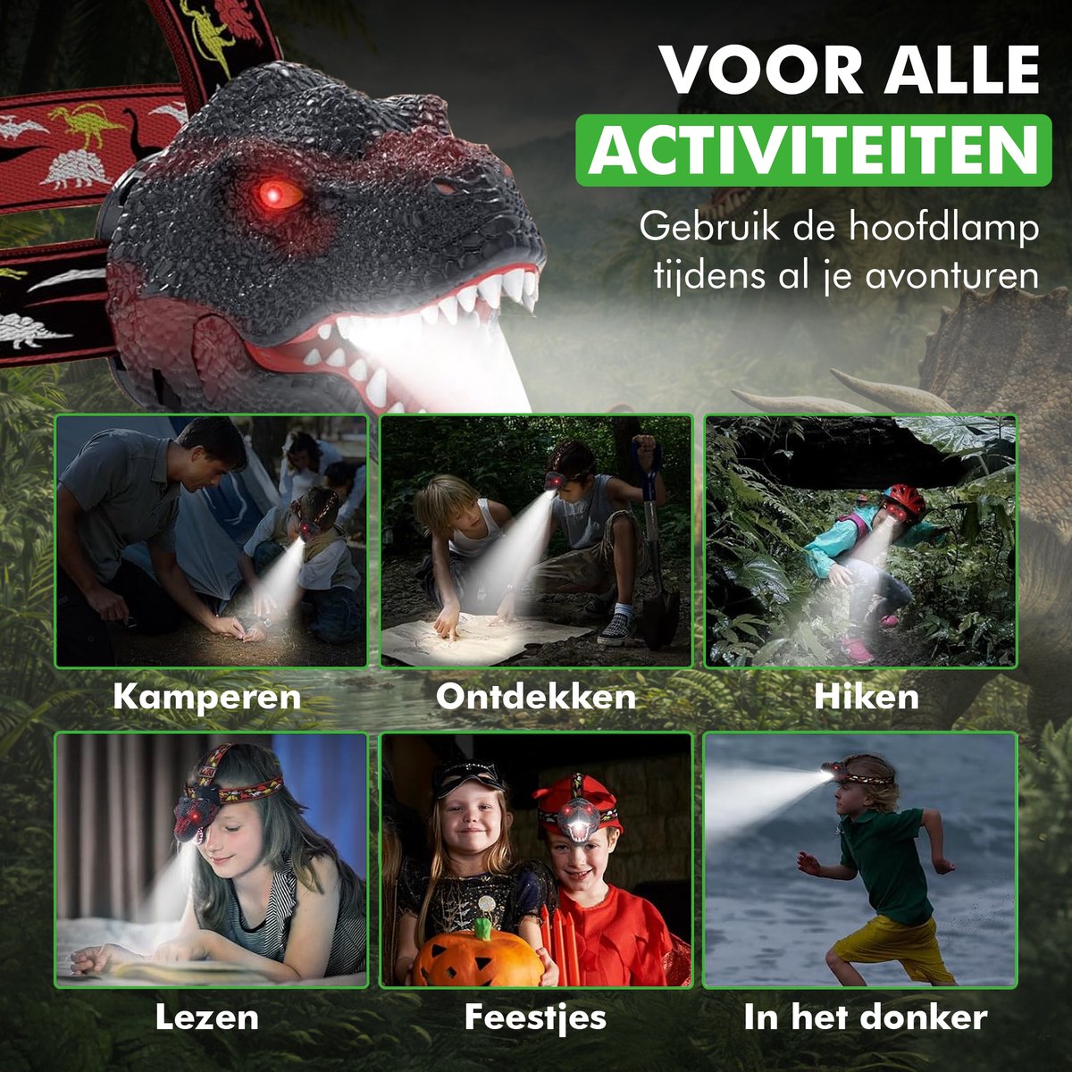hoofdlamp LED lamp detail en bediening