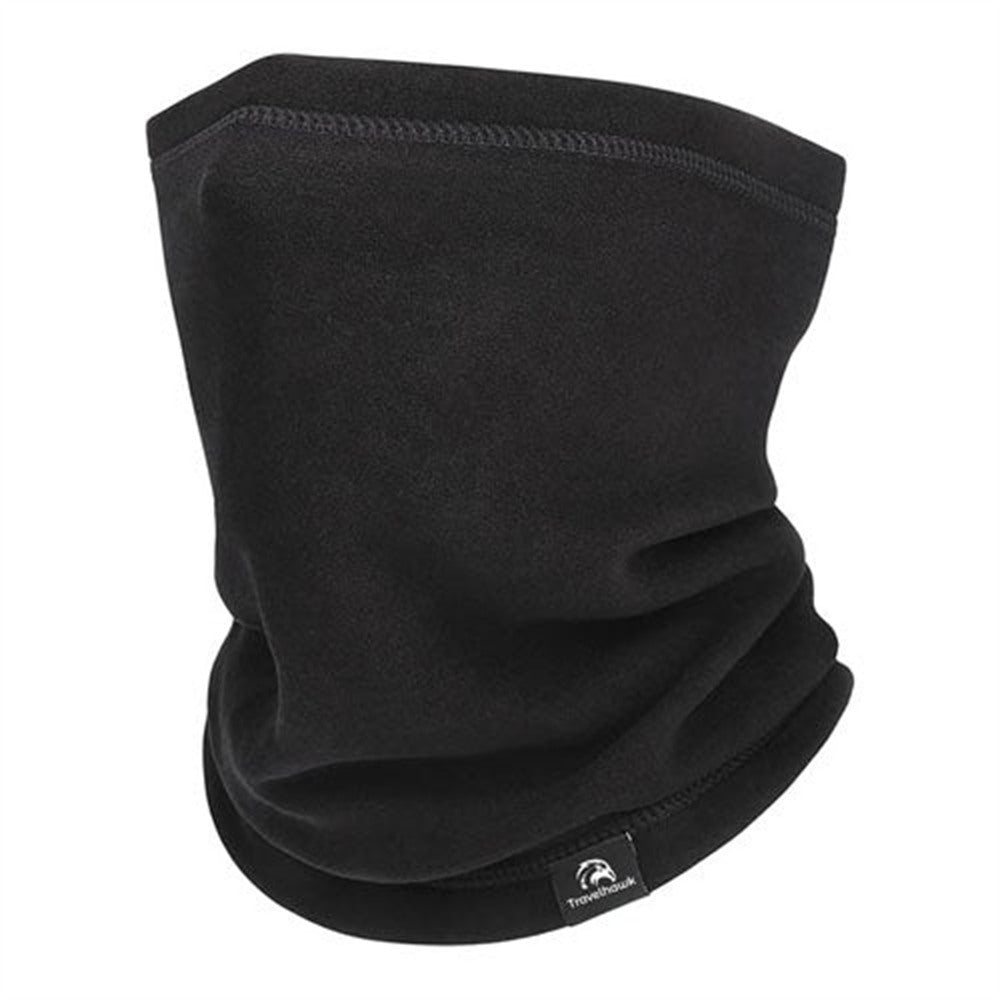 nekwarmer zwart voor wintersport en outdoor gebruik