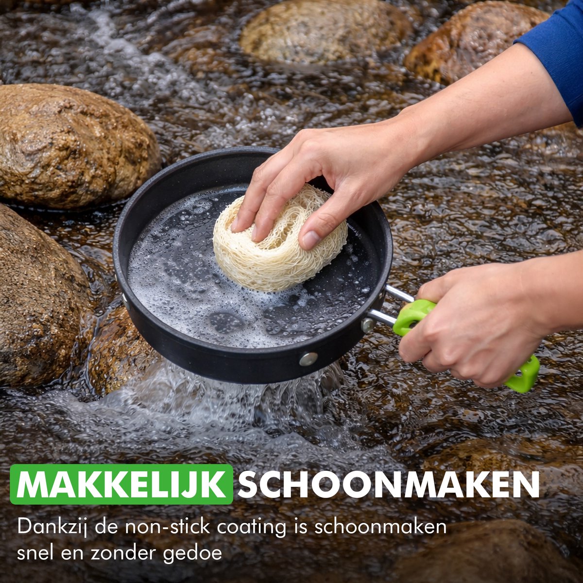 outdoor kookset met pan