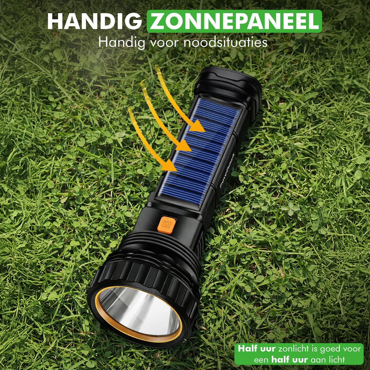 schakelaar Travelhawk zaklamp zwart