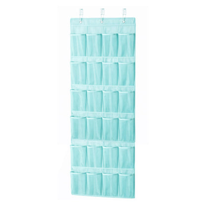 schoenenzak voor aan de deur blauw