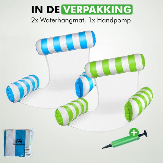 set van twee waterstoelen travelhawk opblaasbaar