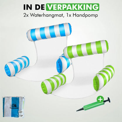 set van twee waterstoelen travelhawk opblaasbaar