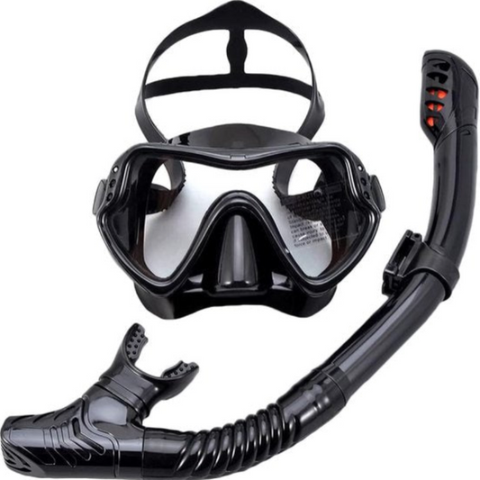 snorkel met droge top zwart