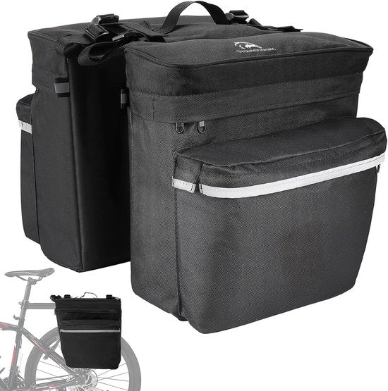 travelhawk fietstas met reflecterende strepen