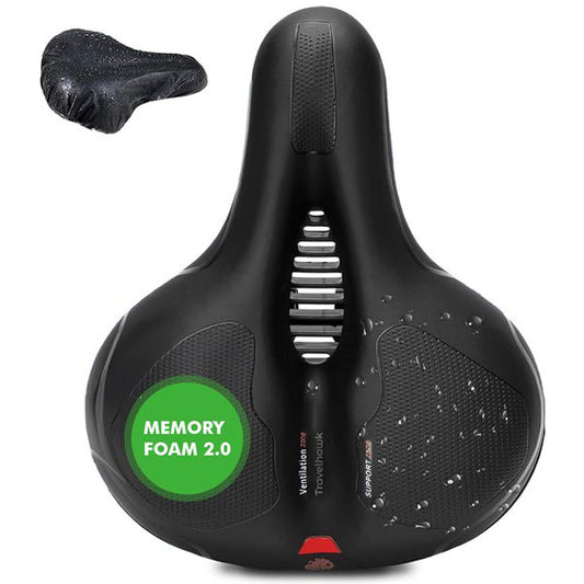 travelhawk fietszadel comfortabel gel met vering