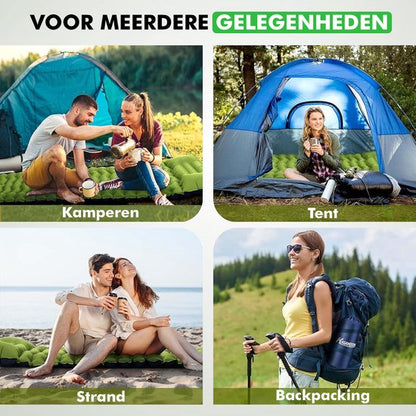 travelhawk slaapmat 2 persoons zelfopblazend in tent