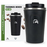 Travelhawk Thermosbeker – RVS 380 ml Dubbelwandig