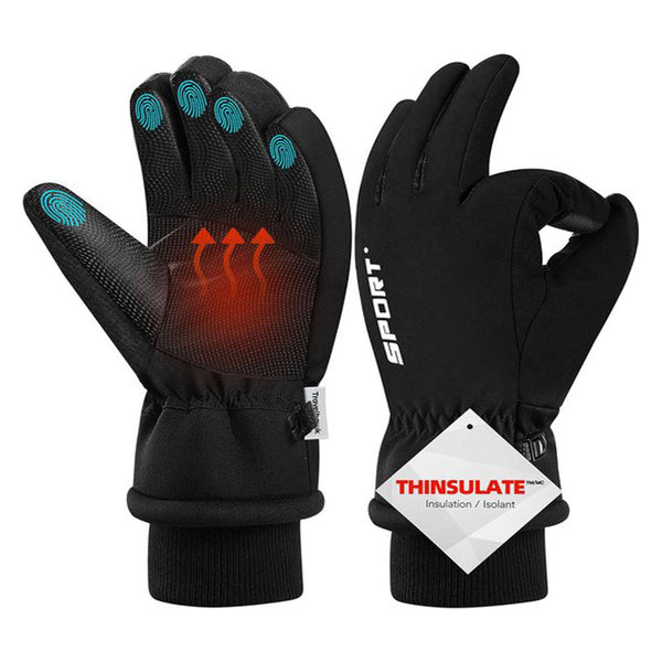 travelhawk touchscreen handschoenen zwart met fleecevoering