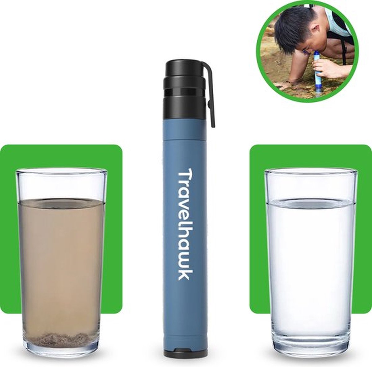 travelhawk waterfilter outdoor met backflush accessoire