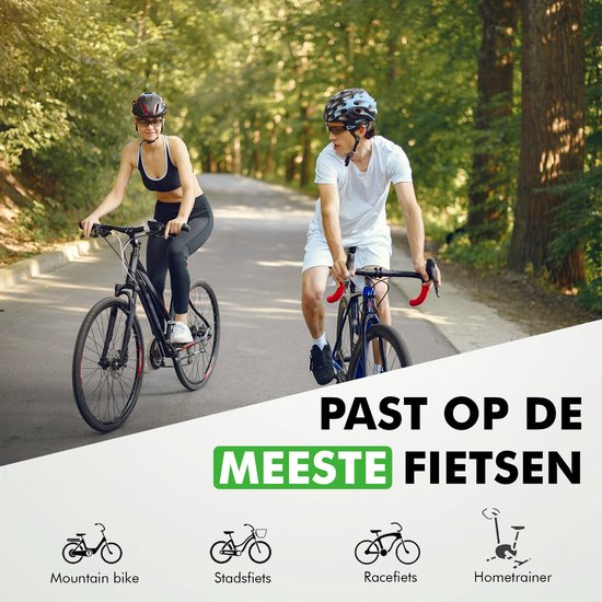 travelhawk zadel op stadsfiets gemonteerd