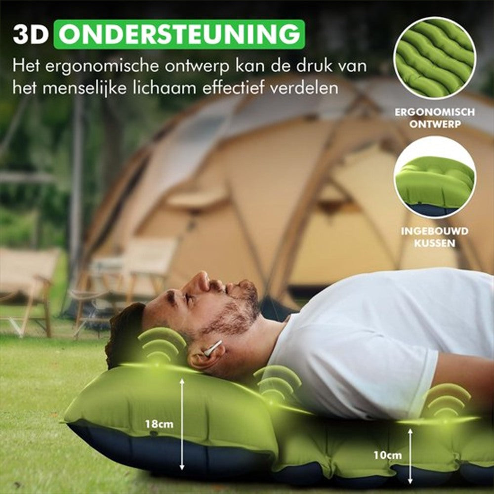 tweepersoons slaapmat travelhawk op camping