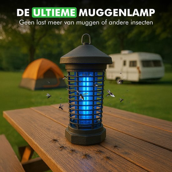 uv muggenlamp travelhawk in gebruik buiten