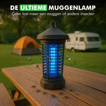 uv muggenlamp travelhawk in gebruik buiten