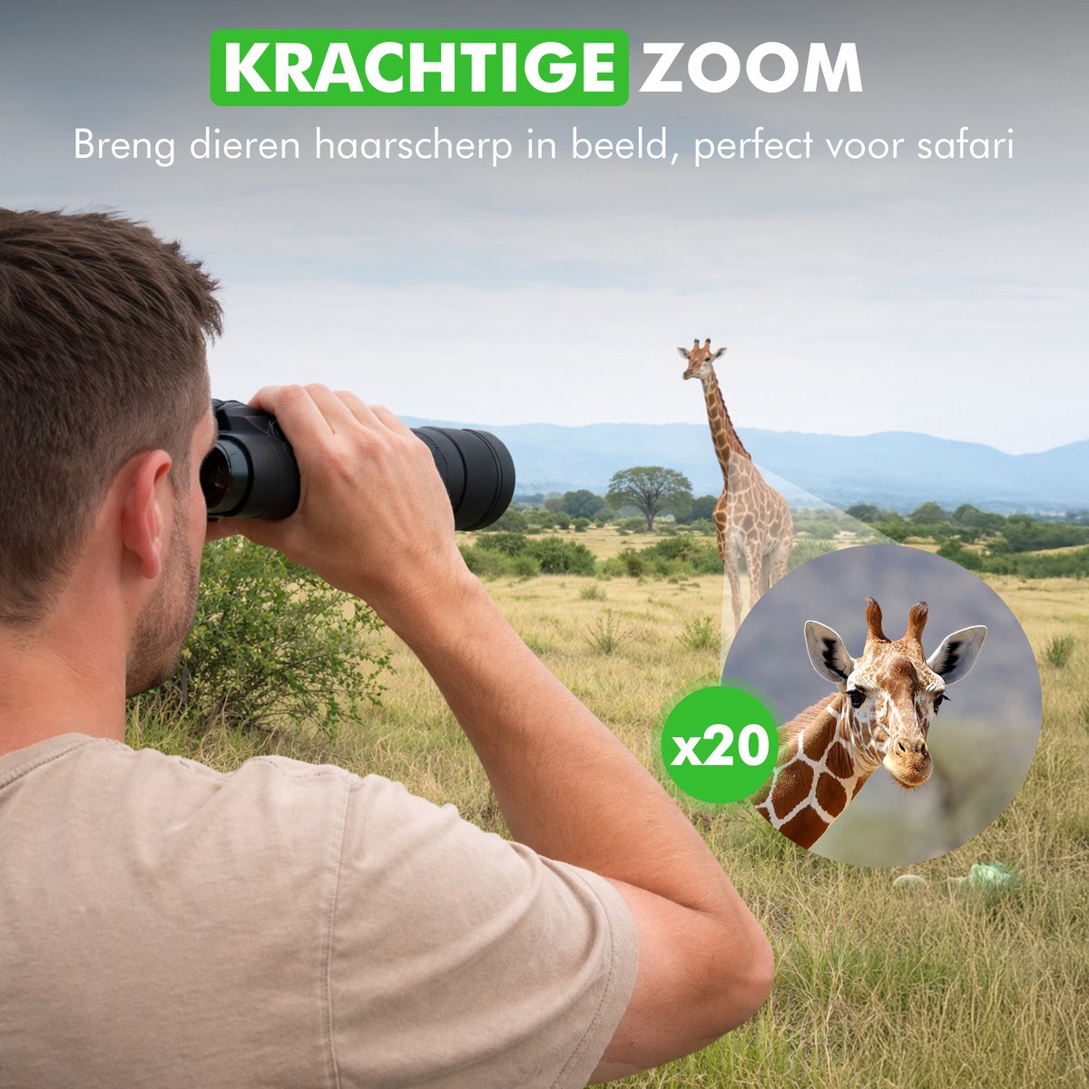 verrekijker met draagtas en nekkoord travelhawk
