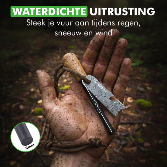 vuur maken met magnesium vuurstarter