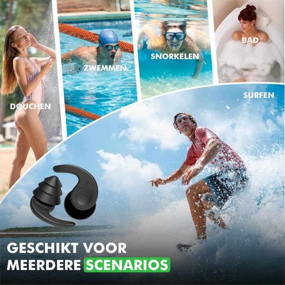 waterdichte oordoppen travelhawk voor zwemmen