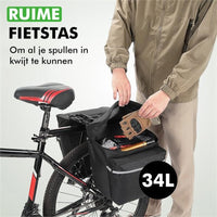 waterdichte travelhawk fietstas open met inhoud