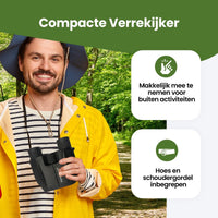 compacte verrekijker travelhawk in hand